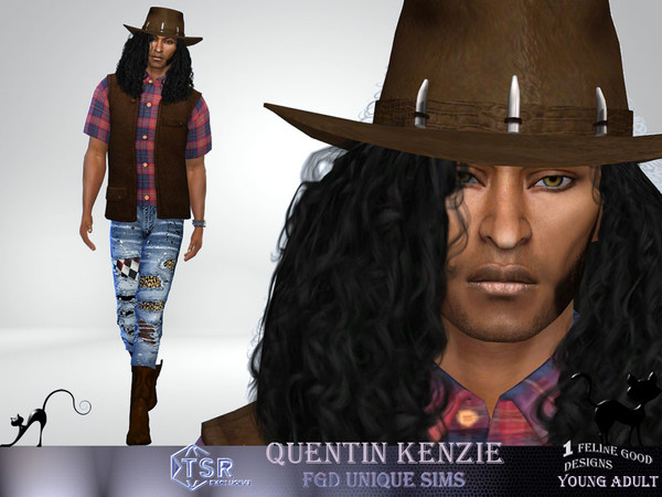 Sims 4 — Quentin Kenzie by Merit_Selket — male, young Adult Sim, created with TSR CC only download the Sim and put it