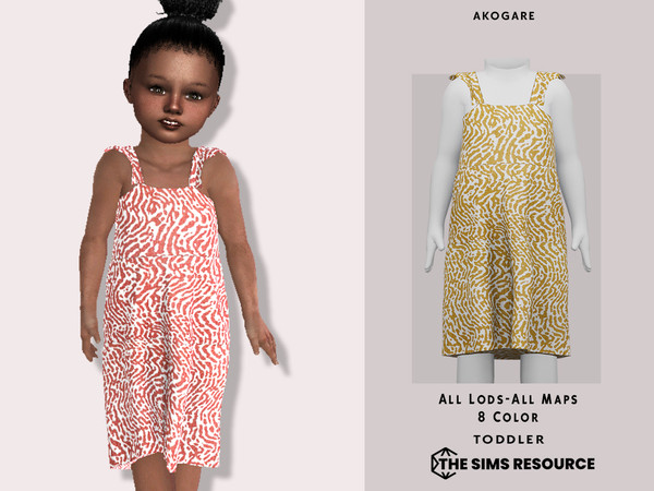Sims 4 — T-Gina Dress by _Akogare_ — Akogare T-Gina Dress -8 Colors - New Mesh (All LODs) - All Texture Maps - HQ
