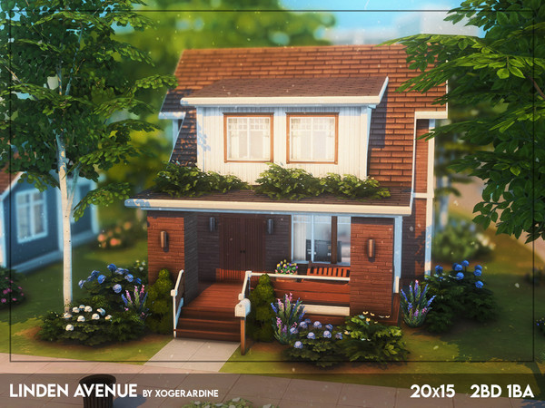 Sims 4 — Linden Avenue (TSR only CC) by xogerardine — Cute, small family house, enjoy! x