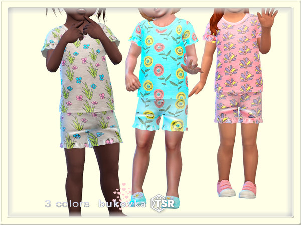 Sims 4 — Short Summer by bukovka — Toddler shorts, only for girls. Installed autonomously, suitable for the base game. 3