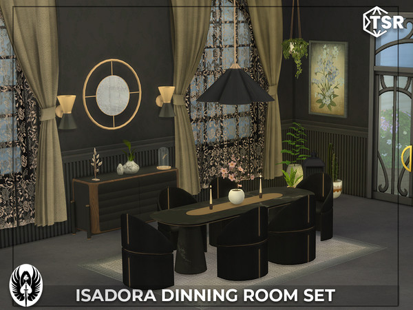Sims 4 — Isadora Dinning Room Set by nemesis_im — Sets of furniture from Isadora Dinning Room Set This set includes 9
