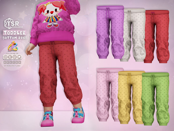 Sims 4 — Toddler Girl Bottom 246B - Retexture by RobertaPLobo — :: Toddler Bottom 246B - dots - TS4 :: Only for Girls ::