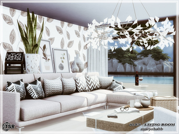 Sims 4 — ALEN - Living Room by marychabb — I present a room - Living Room , that is fully equipped. Tested. Cost: 20,797$