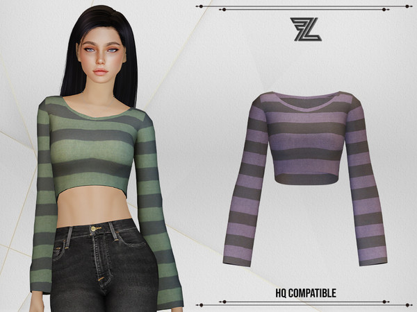 Sims 4 — Marla Top by ForLima — 4 Colors