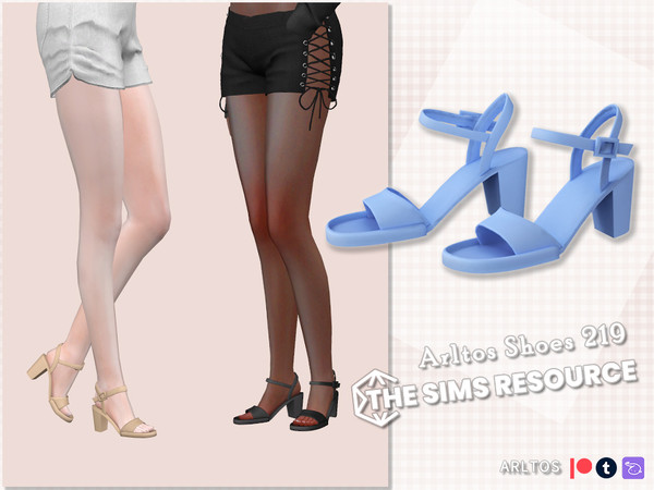 Sims 4 — High-heeled sandals by Arltos — 10 colors. HQ compatible. Female only. TYPE: Heels