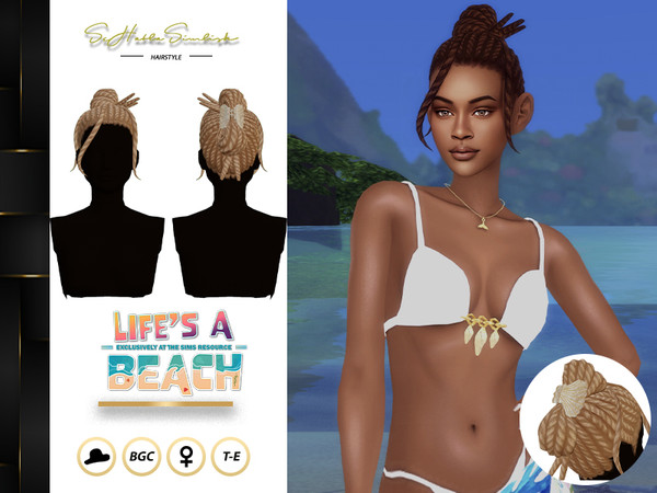 Sims 4 — Life's a Beach - Sommer Hairstyle by sehablasimlish — Hope you like it and enjoy it. Maxis Match