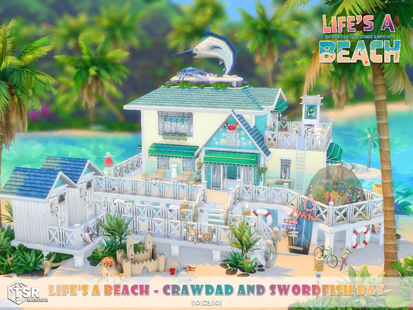 Sims 4 — Life's a Beach Crawdad and Swordfish Bay TSR CC by nolcanol — Crawdad and Swordfish Bay for exclusive Life's a