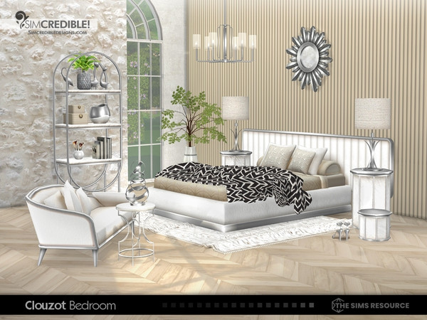 Sims 4 — Clouzot Mirror by SIMcredible! — New bedroom freely inspired on Art Deco style. Clouzot is a sophisticated,