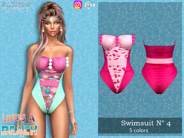 Sims 4 — Life is A Beach_Swimsuit_4 by SL_CCSIMS — -New mesh-