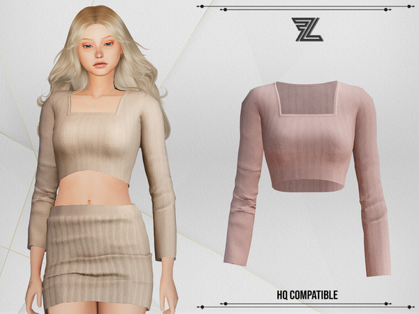 Sims 4 — Lola Set Top by ForLima — 8 Colors