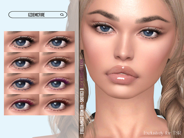 Sims 4 — Max Eyeliner with 2d eyelashes N.239 by IzzieMcFire — Max Eyeliner N.239 contains 8 colors in HQ texture.