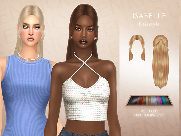 Sims 4 — Isabelle Hairstyle by Enriques4 — New Mesh