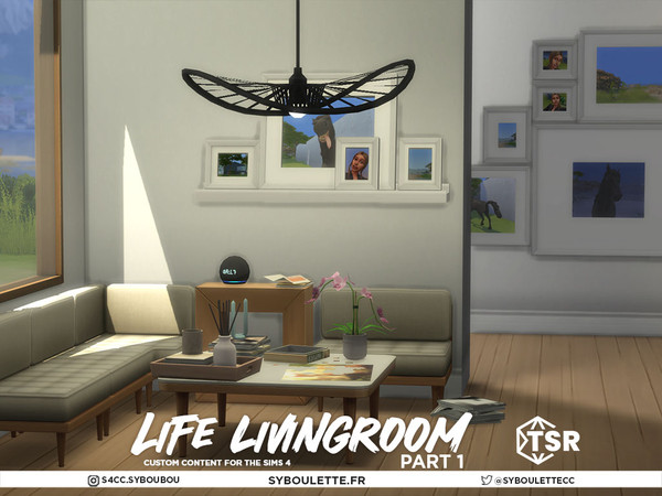 Sims 4 — Life livingroom set - Part 1 by Syboubou — Introducing the Life Livingroom custom content set, designed to