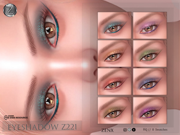 Sims 4 — ZENX EYESHADOW Z221 by ZENX — Base Game
