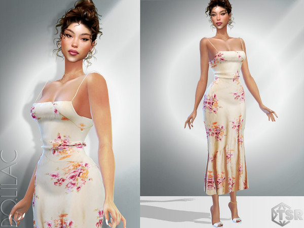 Sims 4 — Midi Slip Dress DO024 by DOLilac — Custom thumbnail