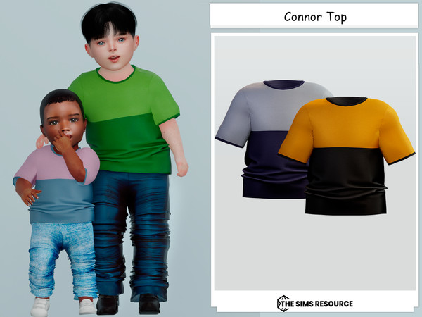 Sims 4 — Connor Top (Toddler) by couquett — sims 4 cc for your Toddler you can use gilrs and boys - 12 swatches