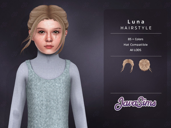 Sims 4 — Luna (Child Hairstyle) by Mystic Studios — Female