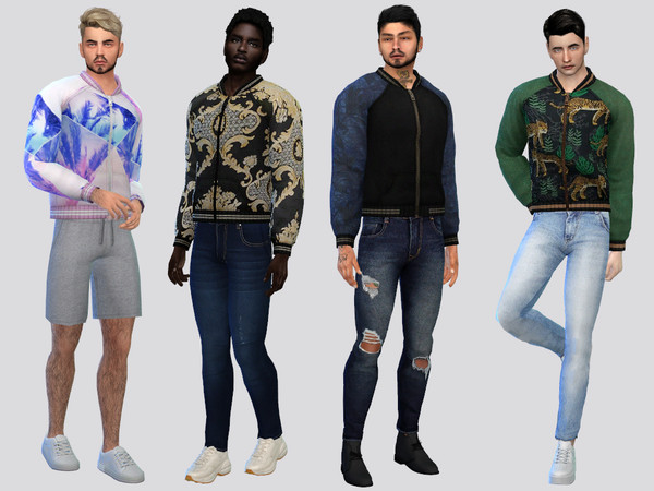 Sims 4 — Bomber Jacket by McLayneSims — TSR EXCLUSIVE