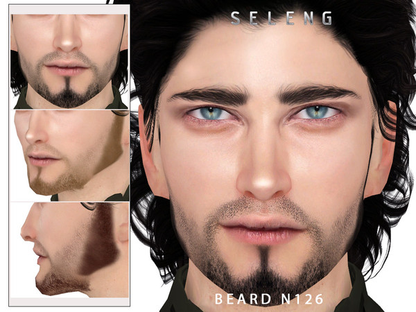 Sims 4 — Beard N126 by Seleng — HQ compatible beard with 21 colours, available for Teen to Elder.