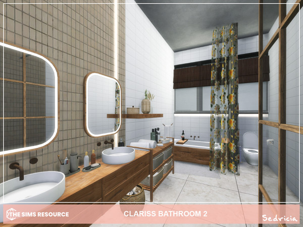 Sims 4 — Clariss Bathroom 2 by Sedricia — Please use "bb.moveobjects on" before place the room