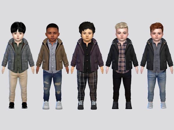 Sims 4 — Jensen Hood Jacket Toddler by McLayneSims — TSR EXCLUSIVE