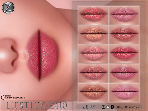 Sims 4 — ZENX LIPSTICK Z410+HQ by ZENX — Base Game