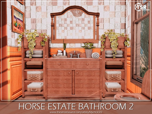 Sims 4 — Horse Estate Bathroom 2 by MychQQQ — Value: $ 8,420