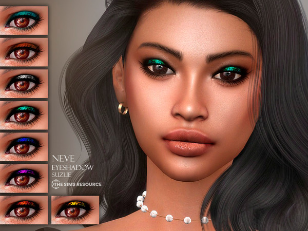 Sims 4 — Neve Eyeshadow N61 by Suzue — 18 Swatches