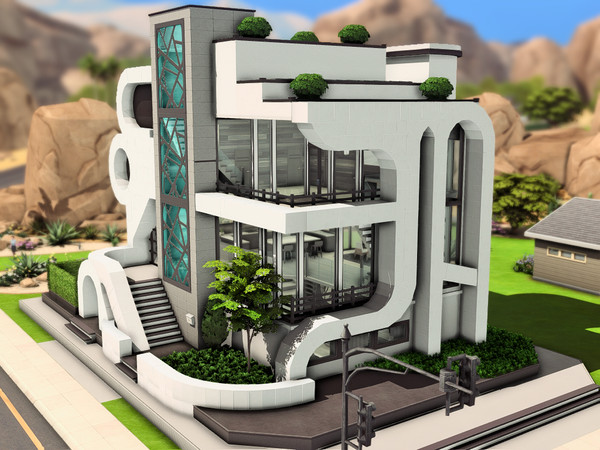 Sims 4 — Futuristic Family House by plumbobkingdom — This futuristic family home boasts innovative and advanced design,