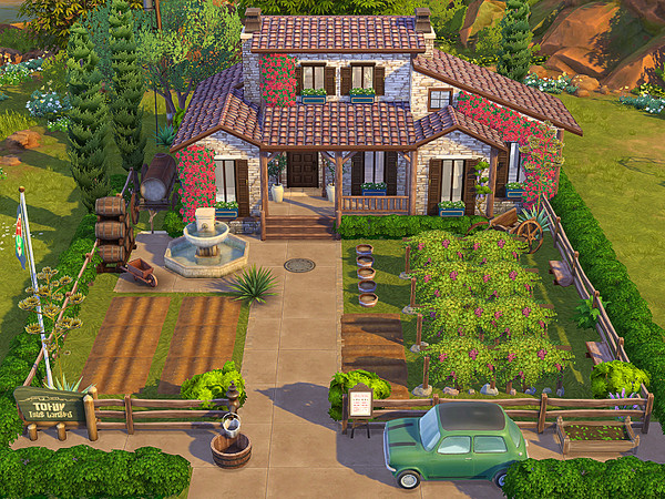 Sims 4 — Nectar Chateu - no CC by Flubs79 — here is a cozy and rustic nectar chateu for your Sims this lot has 2 bed and