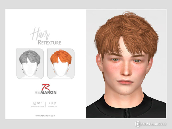 Sims 4 — ES0228 Hair Retexture Mesh Needed by remaron — Hair retexture for males in The Sims 4 PLEASE READ BEFORE