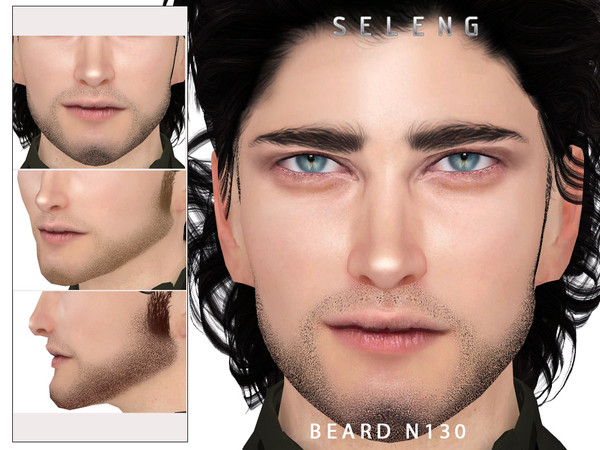 Sims 4 — Beard N130 by Seleng — HQ compatible beard with 21 colours, available for Teen to Elder.