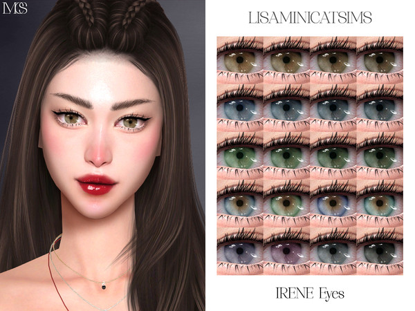 Sims 4 — Irene Eyes by Lisaminicatsims — -New Mesh -Face Paint category -HQ comatble -20 swatches -All Skin