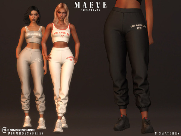 Sims 4 — MAEVE sweatpants by ali1 — Los Angeles 23 Sweatpants New Mesh