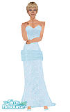 Sims 1 — Diana: Savoy Hotel by frisbud — As requested from the TSR Skinning forum. Diana wore this gown for a 1989 event