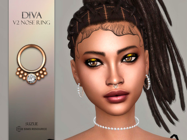 Sims 4 — Diva V2 Nose Ring by Suzue — New Mesh (Suzue)