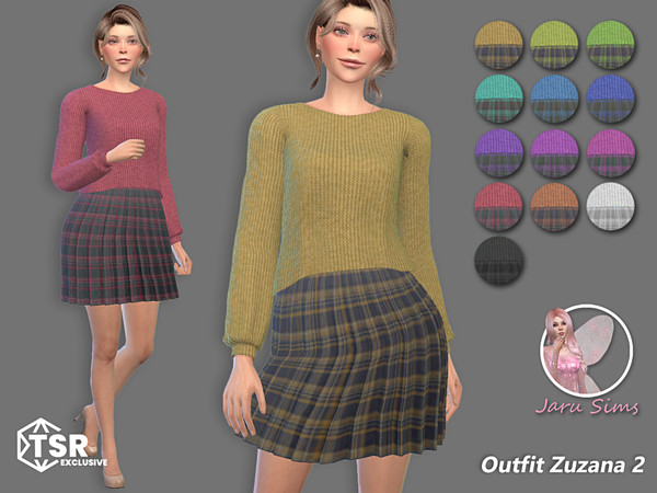 Sims 4 — Outfit Zuzana 2 by Jaru_Sims — New Mesh