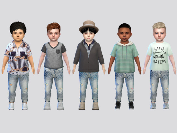 Sims 4 — Joshua Denim Jeans Toddler by McLayneSims — TSR EXCLUSIVE