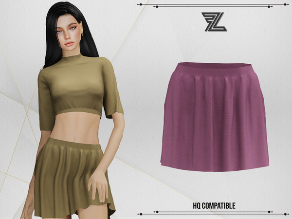 Sims 4 — Paula Set Skirt by ForLima — 8 Colors