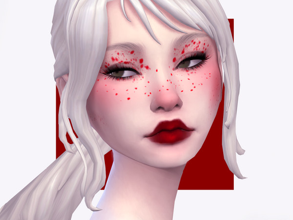 Sims 4 — Bleeding Tooth Freckles by Sagittariah — base game compatible, 5 swatches, properly tagged, enabled for all
