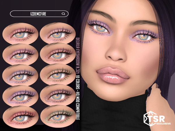 Sims 4 — Delaila Eyeshadow N.321 by IzzieMcFire — Delaila Eyeshadow N.321 contains 10 colors in hq texture.