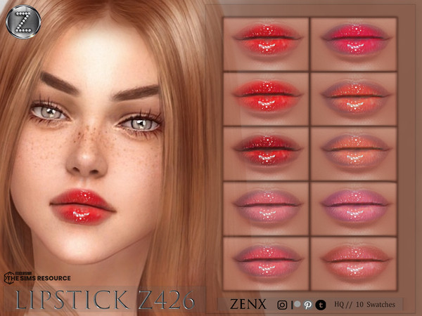Sims 4 — ZENX LIPSTICK Z426+HQ by ZENX — Base Game