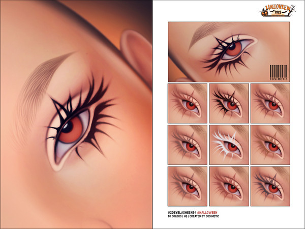 Sims 4 — Spidery MM Eyelashes N54 by cosimetic — - Female