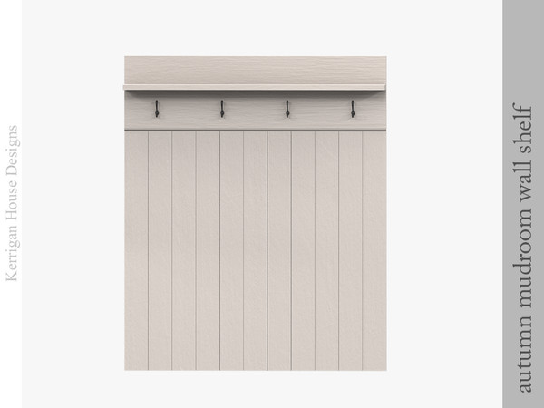 Sims 4 — Autumn Mudroom Wall Shelf by kerriganhouse — A small collection of vintage pieces for a hallway or mudroom.
