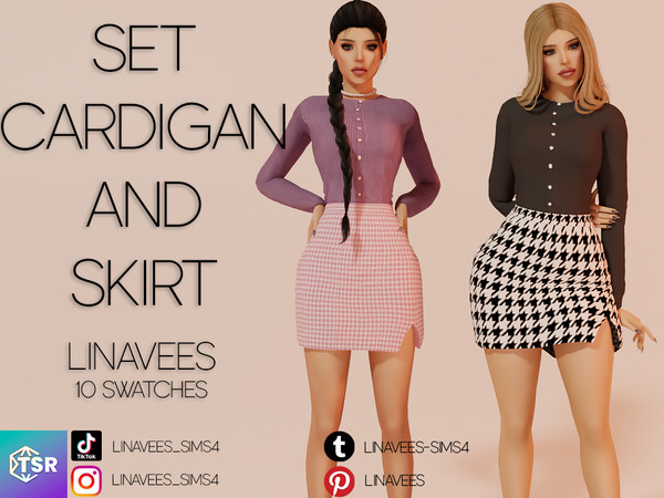 Sims 4 — MARGO - TOP & SKIRT by linavees — New Mesh