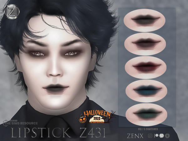 Sims 4 — ZENX LIPSTICK Z431+HQ by ZENX — Base Game