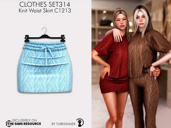 Sims 4 — Clothes SET314 - Knit Waist Skirt C1213 by Daph's — 10 Swatches