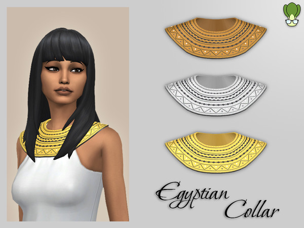 Sims 4 — Egyptian Collar Necklace - Usekh (F) by kapakijo — Necklace for female sims available in 3 swatches.