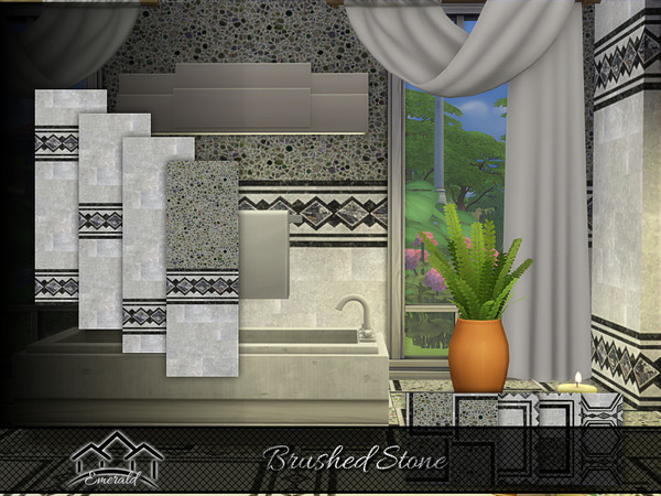 Sims 4 — Brushed Stone by Emerald — Brushed Stone have a perfect looking and smoother than tumbled finish feels and nice