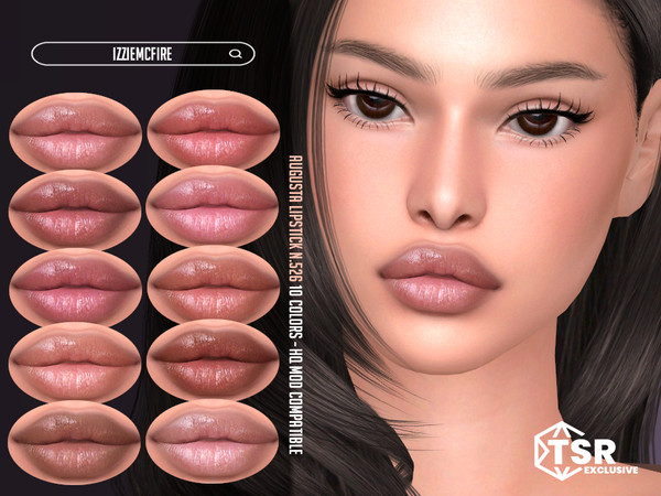 Sims 4 — Augusta Lipstick N.526 by IzzieMcFire — Augusta Lipstick N.526 contains 10 colors in hq texture. Standalone item